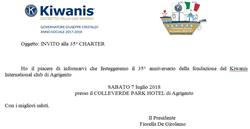 KC Agrigento - Invito alla 35^ Charter del club