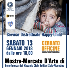 KC Bellizzi Sele-Picentino organizza Mostra-Mercato D'Arte pro HAPPY CHILD