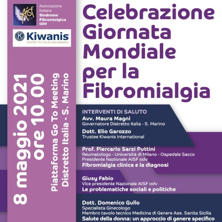 Dal Chair Distrettuale per la Giornata Mondiale della Fibromialgia, Antonino Papotto - Evento online 8 maggio 2021 ore 10.00
