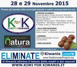 Sesta edizione del  “K for K – Kiwi for Kiwanis” per ELIMINATE