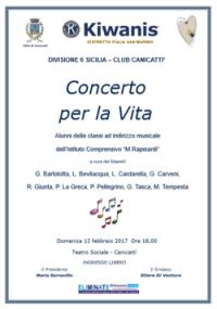 KC Canicattì - Concerto per la Vita con gli alunni delle classi ad indirizzo musicale dell'IC 