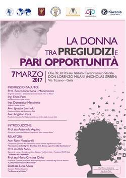 KC Gela - Conferenza sul tema : La donna tra pregiudizi e pari opportunità
