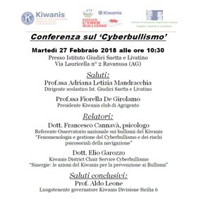 KC Agrigento - Conferenza sul ‘Cyberbullismo’