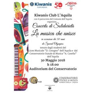 KC L'Aquila - Concerto di solidarietà in occasione del 50° anniversario della nascita dello Special Olympics