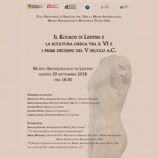 KC Lentini - Conferenza “il Kouros di Lentini e la scultura greca tra il VI e i primi decenni del V sec. A.C”