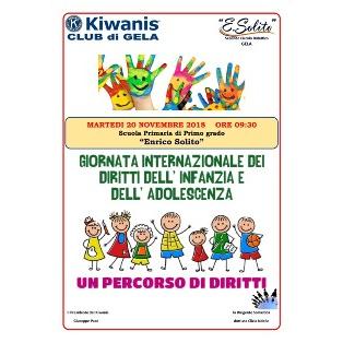 Il KC Gela celebra la Giornata internazionale dei diritti dell’infanzia presso la scuola primaria “Enrico Solito” di Gela
