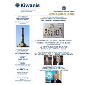KC Genova Columbus - Invito Conviviale dedicata alla Giornata Internazionale dei Diritti dell'Infanzia e dell'Adolescenza