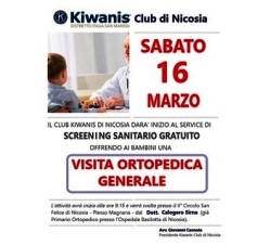 KC Nicosia - Screening ortopedico gratuito per gli alunni della Scuola Elementare II Circolo San Felice di Nicosia