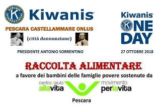 Il KC Pescara Castellammare festeggia il Kiwanis One Day con raccolta alimentare