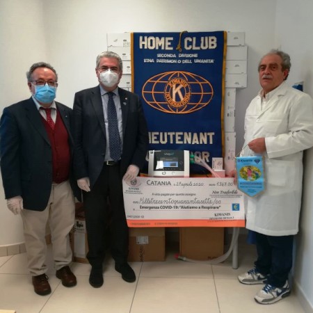 Divisione 2 Etna Patrimonio dell'Umanità - Donazione di un ventilatore all'Ospedale San Marco di Catania