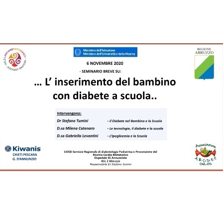 KC Chieti Pescara G. D'Annunzio - Seminario sull'inserimento del bambino con diabete a scuola