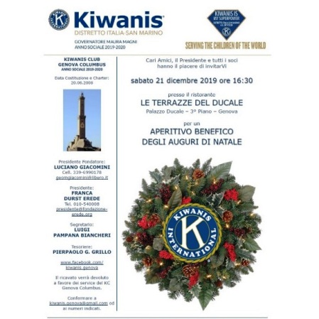 KC Genova Columbus - Invito alla conviviale di Natale