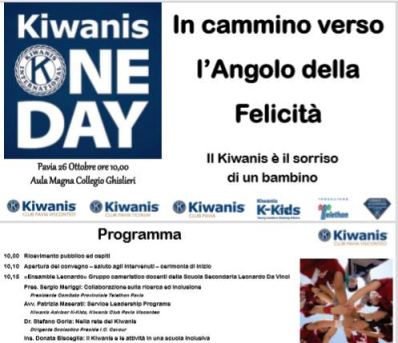 Il KC Pavia Visconteo, Pavia e Pavia Ticinum celebrano il Kiwanis One Day