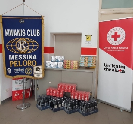 Il KC Peloro Messina dona derrate alimentari alla Croce Rossa per emergenza Covid-19