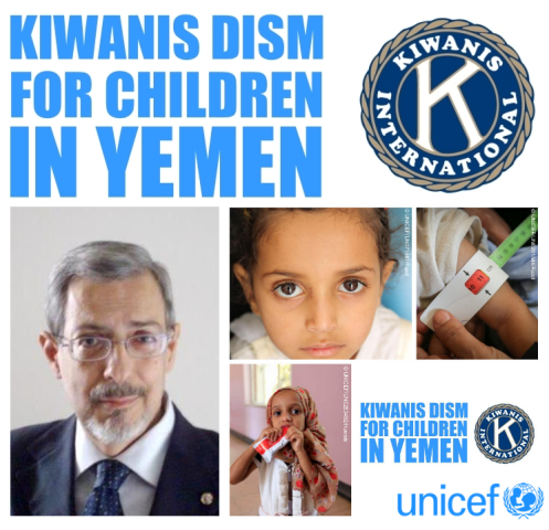 Dal Chair del Service Distrettuale Kiwanis DISM per i bambini dello Yemen, Carlo Capone - Comunicazione n.5