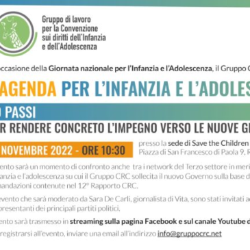 Dal Chair Area CRC C. Alessandro Mauceri – Agenda Infanzia Novembre 2022