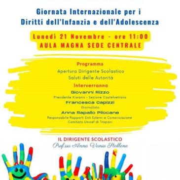 KC Castelvetrano – Giornata mondiale dei diritti dell’Infanzia all’I.C Capuana Pardo