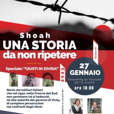 Giorno della Memoria – 27 gennaio – Dal Chair Emmanuele Saccà