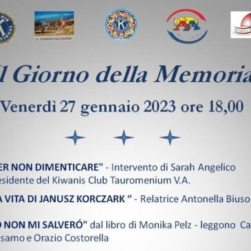 KC Tauromenium Valle Alkantara – Conferenza e concerto per la Giornata della Memoria