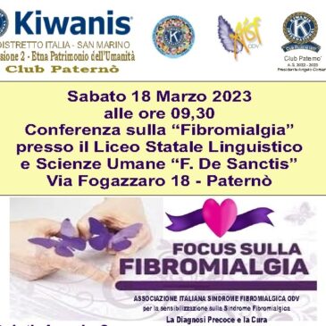 KC Paternò – Sindrome fibromialgica – La diagnosi precoce e la cura