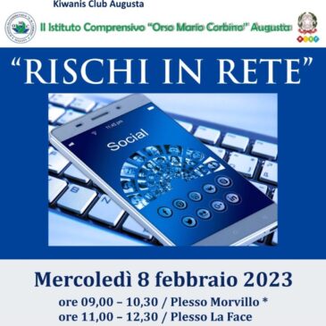 KC Augusta – “Rischi in rete” il tema dell’incontro con gli alunni dell’I.C. Orso Maria Corbino