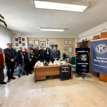 KC Sciacca Monte Kronio e KC Sciacca Terme – Iniziativa solidale con la “Guardia di Finanza”