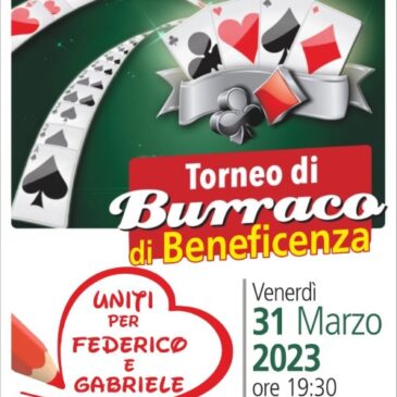 KC Augusta – Torneo di Burraco in interclub a favore di due fratellini affetti da una malattia genetica rara