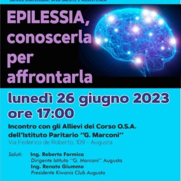 KC Augusta – Incontro sull’epilessia con gli allievi OSA dell’Istituto Paritario “G. Marconi”