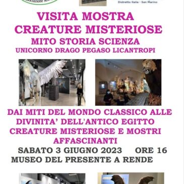 KC Cosenza – Al “Museo del Presente” con bambini di diverse etnie per la mostra di creature misteriose