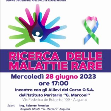 KC Augusta – Incontro sulle malattie rare con gli allievi OSA