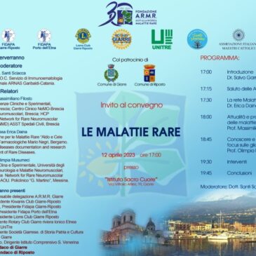 KC Giarre Riposto – Partecipazione al Convegno sulle malattie rare organizzato dall’A.R.M.R. di Giarre
