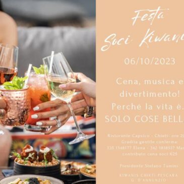 KC Chieti Pescara G. D’Annunzio – Conviviale di inizio anno sociale