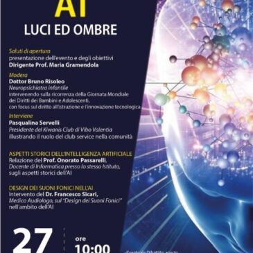 KC Vibo Valentia – Incontro-dibattito sull’intelligenza artificiale per la Giornata dei diritti dell’infanzia (rinviato al 27 nov.)
