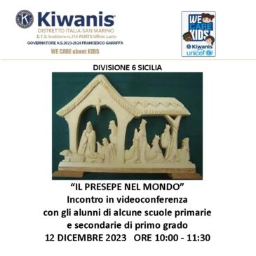 Div. 6 Sicilia – “Il Presepe nel mondo” – Il Chair distrettuale Francesco Zicari incontra in videoconferenza gli alunni di alcune scuole