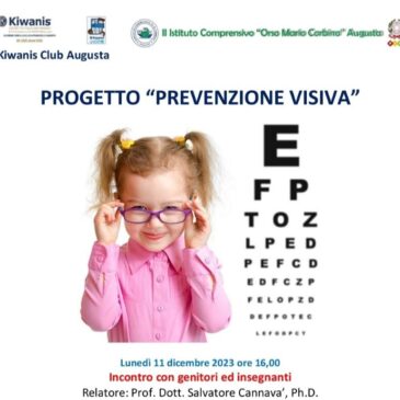 KC Augusta – Primo incontro sulla prevenzione visiva con alunni e genitori