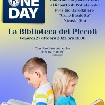 KC Nicosia – Donazione di libri e giochi al reparto di Pediatria dell’Ospedale “Carlo Basilotta”