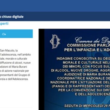 Il Gruppo CRC del KDISM partecipa ad una audizione presso la Commissione Parlamentare per l’infanzia e l’adolescenza