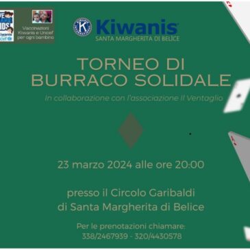 KC Santa Margherita di Belice – Torneo di burraco solidale pro service vaccinazioni