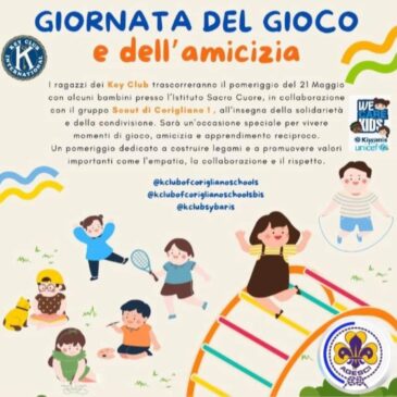 KC Corigliano – “Giornata del gioco e dell’amicizia” con i Key club