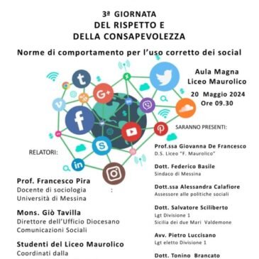 KC Peloro Messina e Key Club Maurolico – Convegno “Norme di comportamento per l’uso corretto dei social”