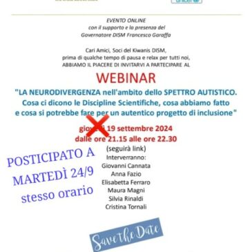 Webinar – La neurodivergenza nell’ambito dello spettro autistico