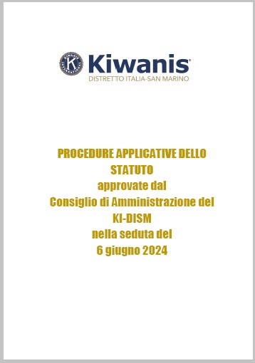 Procedure Applicative dello Statuto del KDISM  con le modifiche approvate nel C.d.A. del 6 giugno 2024