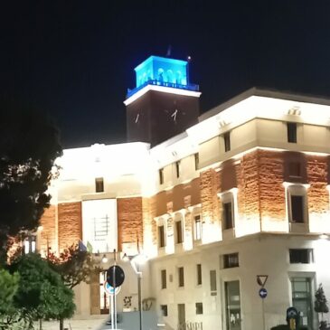 Div. 11 Abruzzo Puglia – Pescara illuminata di blu la notte del 20 novembre – Giornata Infanzia