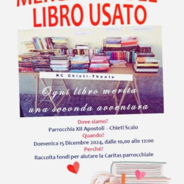 KC Chieti Theate – “Mercatino del Libro usato” per raccogliere fondi da destinare alla Parrocchia