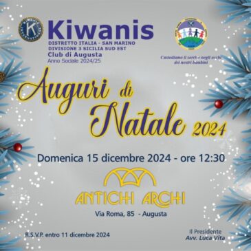 KC Augusta – Conviviale per gli auguri di Natale