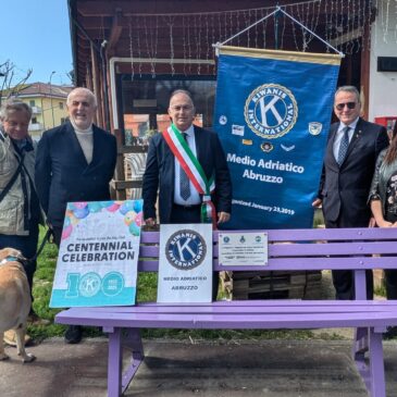 KC Medio Adriatico Abruzzo – Inaugurata Panchina Lilla