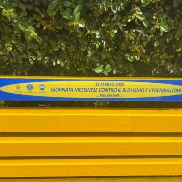 Divisione 1 Sicilia dei due mari Valdemone – Inaugurazione di una panchina gialla contro il bullismo e il cyberbullismo