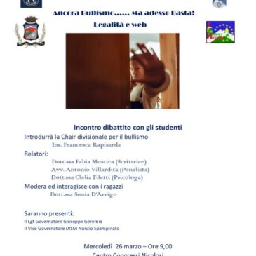 KC Etneo e Builders Club Dusmet – Ancora bullismo…ma adesso basta! Legalità e web