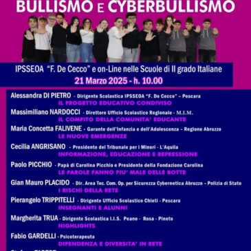 Partecipazione alla Giornata di contrasto a Bullismo e Cyberbullismo