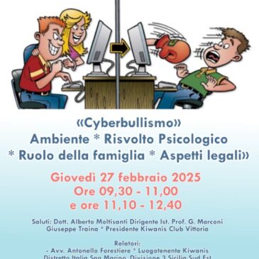 KC Vittoria – Incontro sul cyberbullismo presso l’Istituto Professionale “G.Marconi”